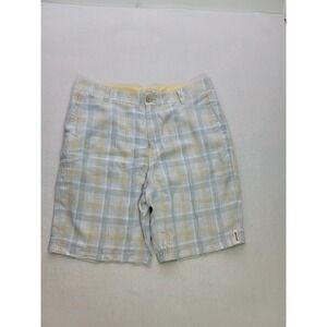Tommy Bahama Relax Linen Chino Shorts Mens 36‎ Plaid Beach Golf